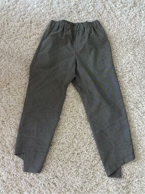 Comme des Garcons Ankle-Length Cropped Pants in Charcoal Plaid